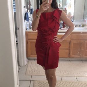 Karen Millen red sheath holiday dress
